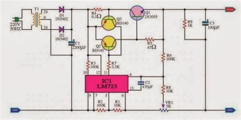 Here the schematic diagram of 800 watt audio power amplifier with mosfet for final amplification.this amplifier can be used for practically any application. Electronics Circuit Application: 0-30V 2A Adjustable Laboratory DC Power Supply circuits.