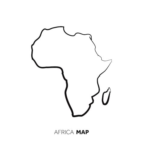 Africa Map Countries Black And White