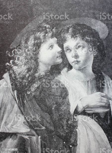 The Detail Of Angels By Leonardo Da Vinci Stock Illustration Download