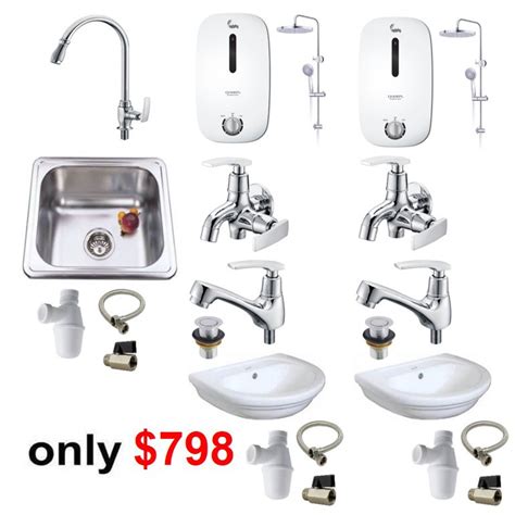 This sink is designed to sit on top of your toilet tank. Super Value New HDB BTO Kitchen Sink and Bathroom Package ...