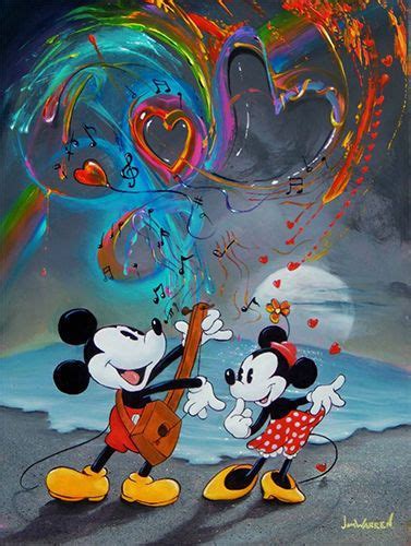 Original Modern Art Print Painting On Canvasdisney Mickey Mouse