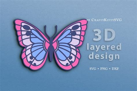 3d Butterfly Svg 3d Layer Paper Cut 3d Layered 2550158