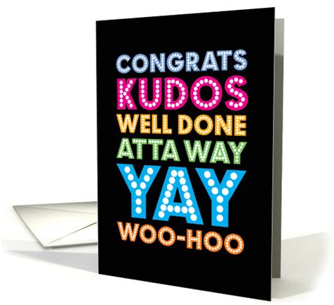 Congratulations Kudos Well Done Atta Way Yay Woo Hoo Card 1544486