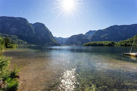 View Of The Lake Hallstatter See Salzkammergut Stock Image Image Of