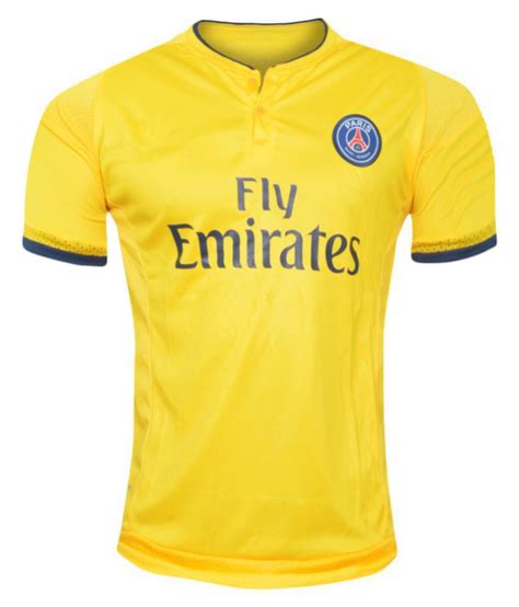 PSG Yellow Polyester Jersey  Buy PSG Yellow Polyester Jersey Online at