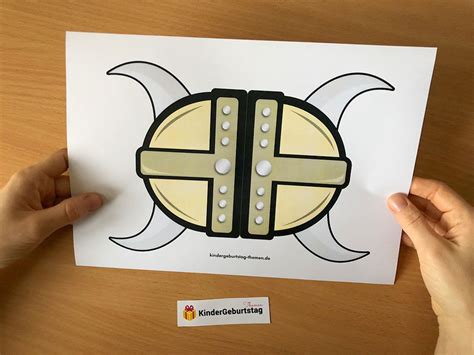 Einladungskarten Wikinger zum Kindergeburtstag basteln