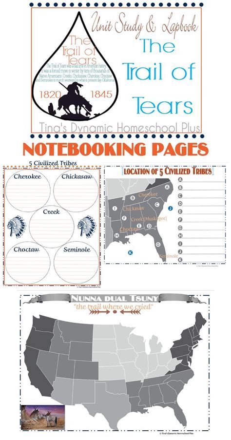 Trail Of Tears Notebooking Pages History Lesson Plans Social Studies