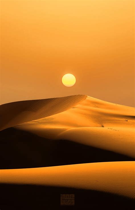 Desert Sunset In Rub Al Khali Desert Arabian Peninsula Desert