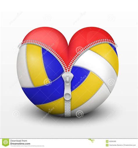 Maybe you would like to learn more about one of these? Cuore Rosso Dentro La Palla Di Pallavolo Illustrazione ...