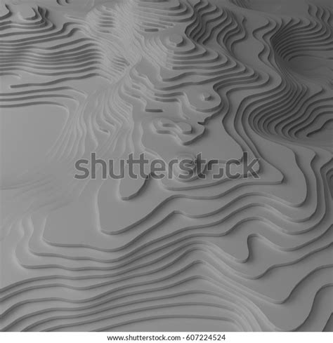 3d Topographic Map Background Concept Topo Stock Illustration 607224524