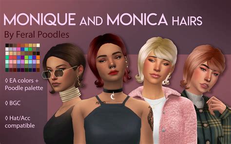 The Sims 4 Monique And Monica Hairs Ts4 Maxis Match Cc The Sims Book