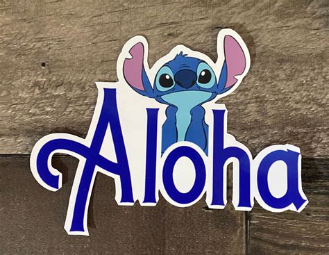 Aloha Stitch Sticker Disney Inspirado Etsy