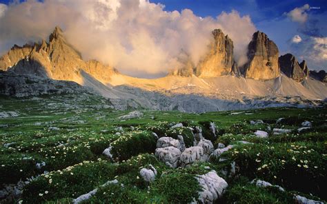 Dolomite Mountains In Italy Wallpaper Nature Wallpapers 3322