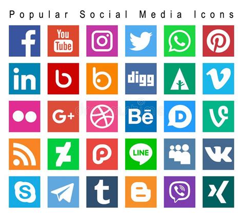 Popular Social Media Icons Editorial Photography Illustration Of Chat