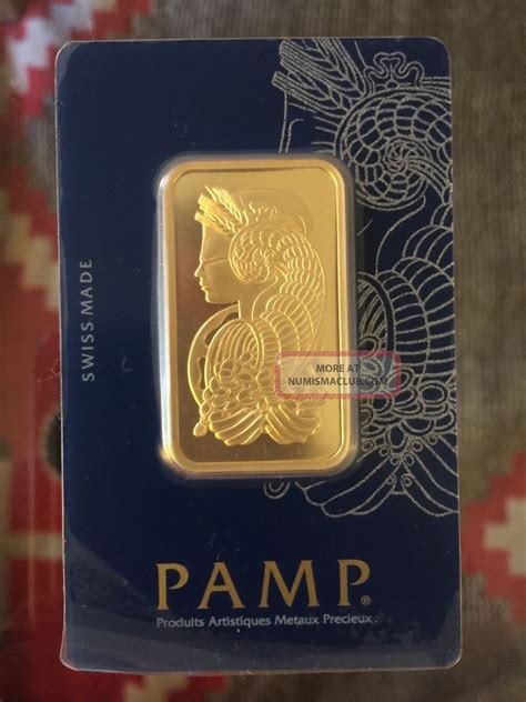 1 Oz Gold Bar Pamp Suisse Lady Fortuna In Assay Veriscan Package