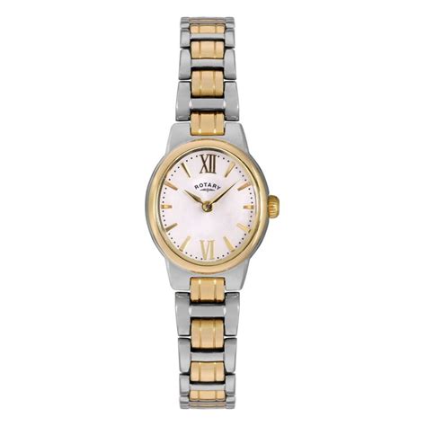 Ladies Two Tone Rotary Battery Bracelet Watch Lb0274701