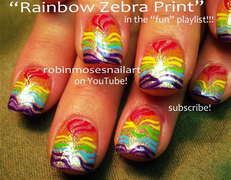 Nail Art By Robin Moses Rainbow Nails Rainbow Nail Design Rainbow