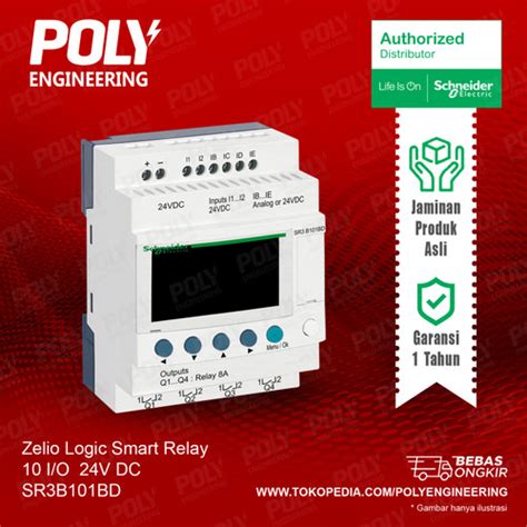 Promo Sr3b101bd Zelio Logic Smart Relay 10 Io 24vdc Schneider Cicil 0