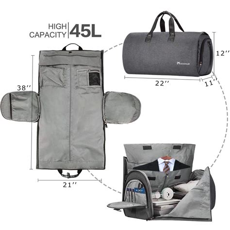 Buy Convertible Garment Bag With Shoulder Strap Modoker Carry On Garment Duffel Bag For Men