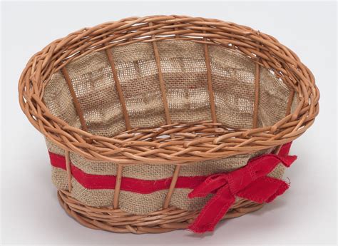Small Decorative Wicker Basket With Ribbon Prestige Wicker