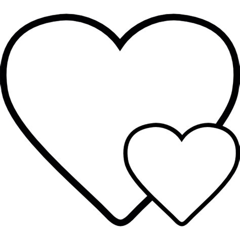 Silhouette schablone herz, silhouette, tiere, kunst, kunstwerk png. Cuore grande e piccolo | Icona Gratis