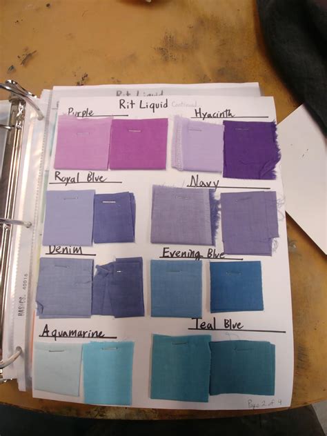 Rit All Purpose Dye Color Chart