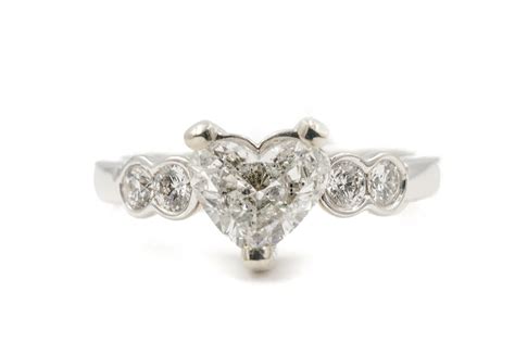 Diamond Heart Engagement Ring Designs By Aaron