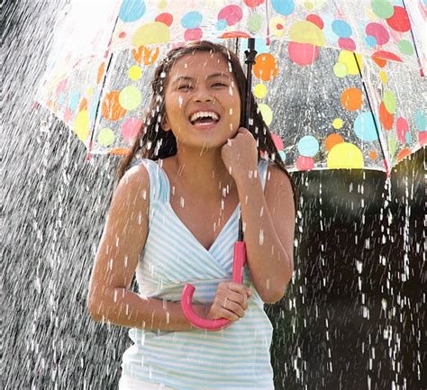 Royalty Free Its Raining Pouring Girl Holding Umbrella Pictures Images