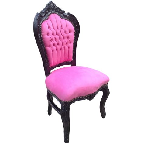 It is a great accompaniment to sophisticated or. Chair Baroque Rococo style pink velvet and black wood