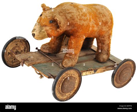 Toys Bear On Wheels Germany Circa 1930 1930s 30s 20th Century