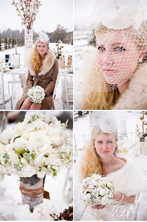 Winter Wedding Style Shoot Inspiration Weddingwire The Blog White