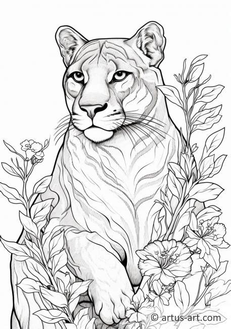 Cougar Coloring Page Free Download Artus Art