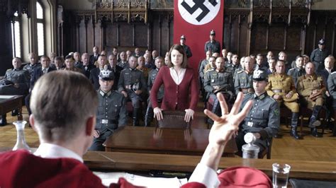 On sophie scholl's wikipedia page, a longer version of her last words is included. Sophie Scholl: The Final Days (2005)