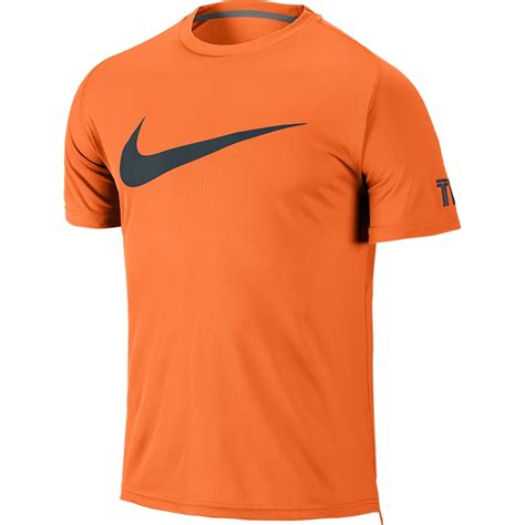 Nike Practice Mens Tennis Shirt Brightmandarinnavy