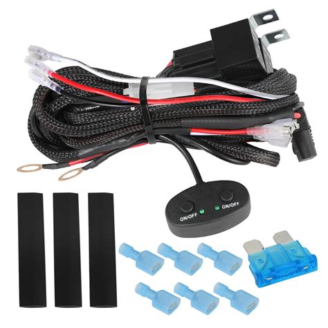 Wiring Harness Kit On Off Rocker Switch Fuse Relay For Led Light Bar