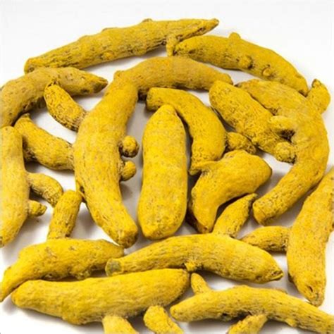 Dark Yellow Organic Turmeric Finger For Cooking Spices Cosmetics