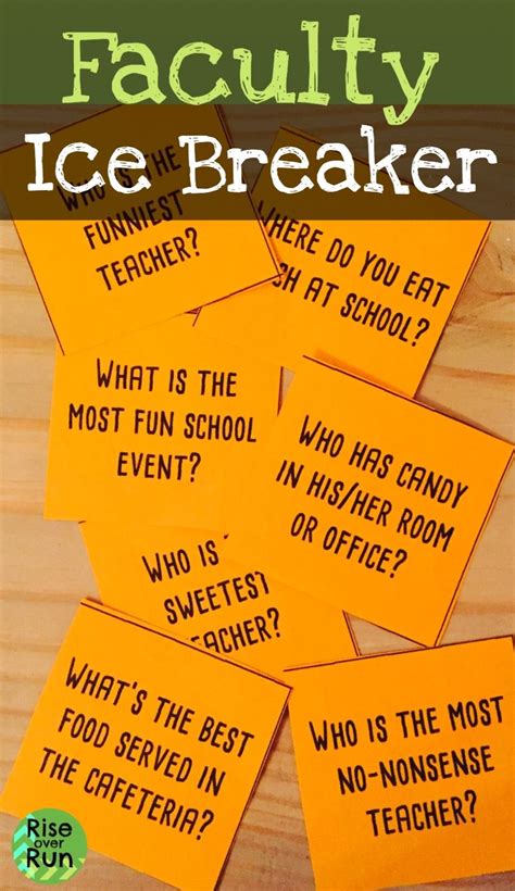 Ice Breaker Activity For Teachers