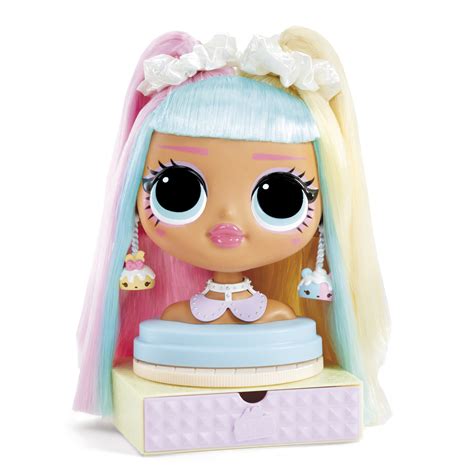 Buy Lol Surprise Omg Styling Doll Head Candylicious With 30 Surprises Girls Hair Play Toy Online