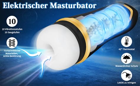 masturbieren für männer elektrisch 10 vibrationsstufen and 10 saugstufen 42℃ konstante temperatur