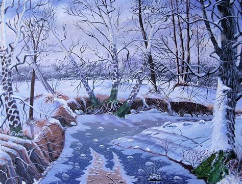 Sulphur Creek Snowfall Painting By Seth Wade Fine Art America