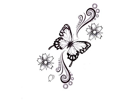 orchid and butterfly tattoo clip art library
