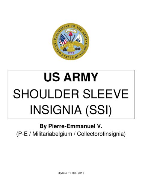 Us Army Shoulder Sleeve Insignia Institute Of Heraldry United