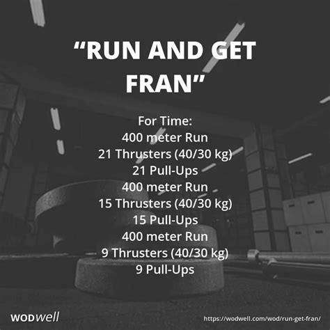 Run And Get Fran Workout Crossfit Anarchy Benchmark Wod Artofit