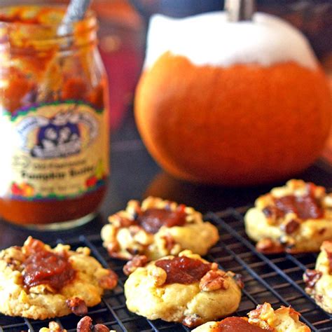 Pumpkin Butter Thumbprint Cookies Easy Refrigerator Cookie Recipe