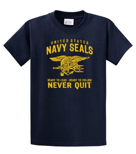 United States Navy Seals T Shirt Never Quit Xl Navy Seal T Shirts