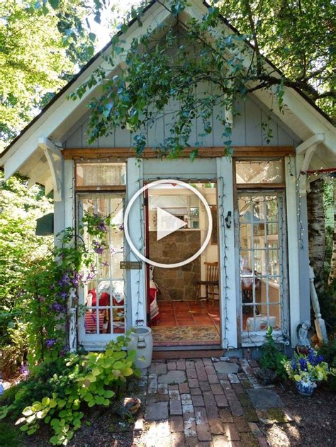 Cutest Garden Cottage Ever In 2020 Cottage Garden Backyard Sheds