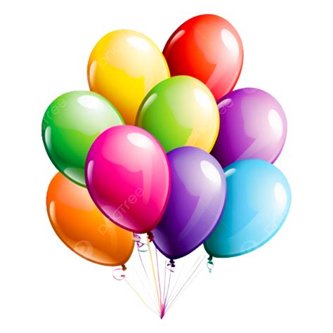 Multicolored Helium Balloons Png Vector Psd And Clipart With
