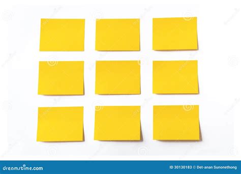 Yellow Sticky Notes Stock Image Image Of Design Notice 30130183