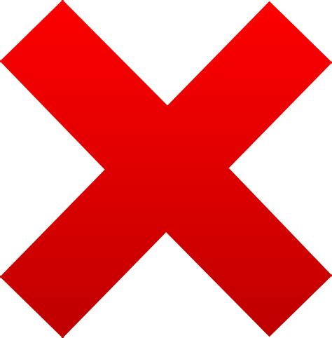 Cartoon Red X Png Red Cross Mark Png Transparent Images X Mark Png