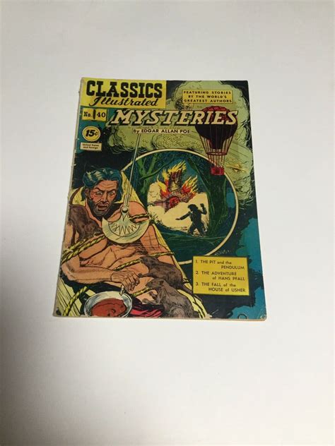 vintage aug 1947 classics illustrated mysteries 40 very good 4 0 comic books golden age